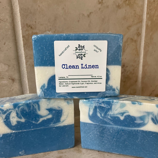 Clean linen bar soap