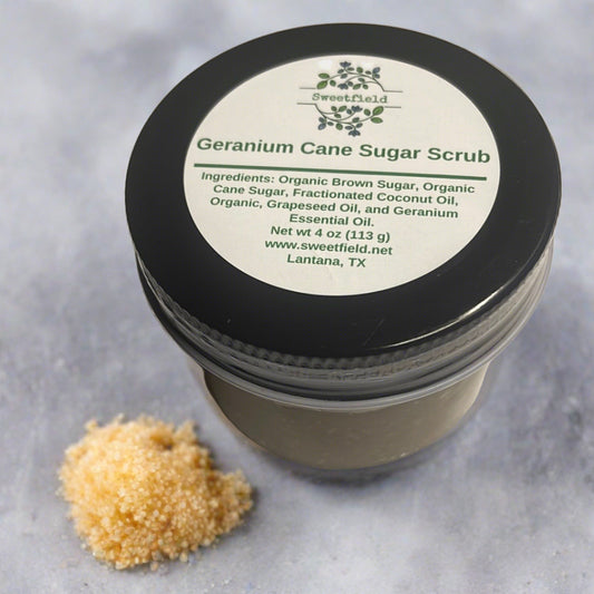 Geranium Cane Sugar Scrub